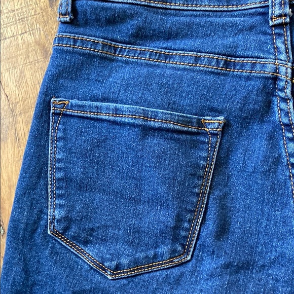 Fashion Nova Blue High-Waisted Jean Shorts - Picture 11 of 12